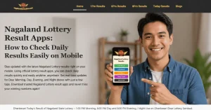 Nagaland lottery result apps displayed on mobile phone showing 1PM, 6PM, and 8PM results for easy daily checking